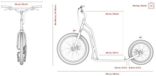 Dogbike - Green med dragfäste för hund